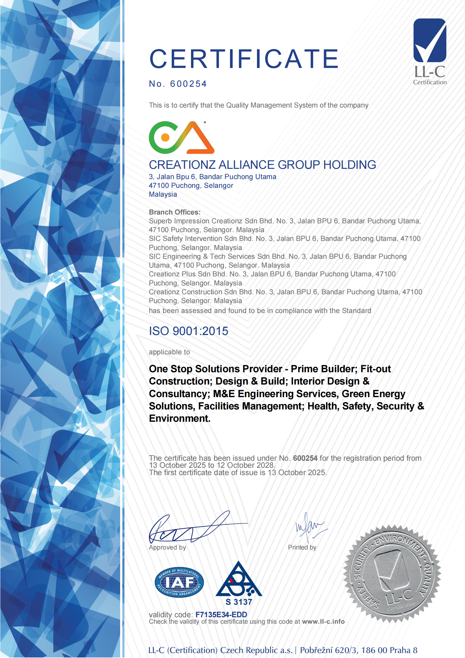 ISO 9001: 2015 - Quality Management System